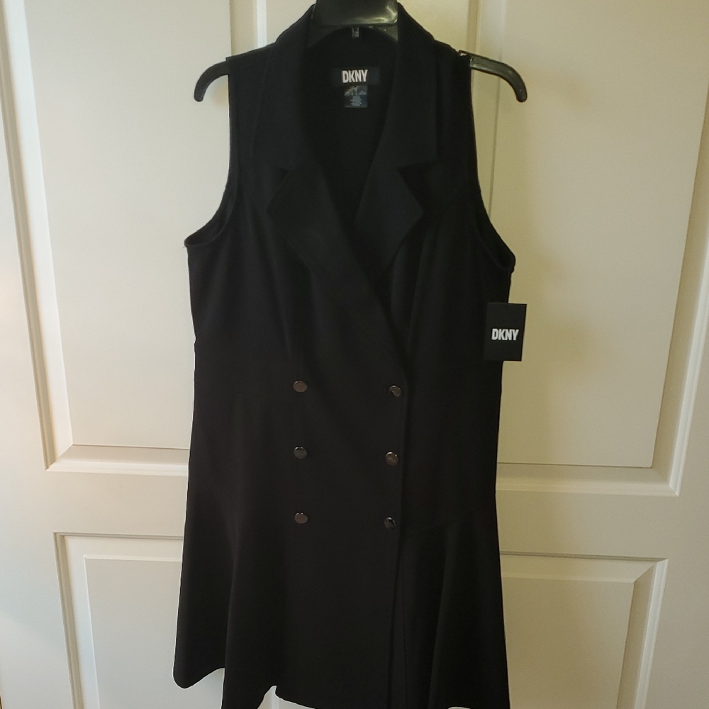 DKNY Black Sleeveless Dress